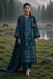 Zellbury Embroidered Khaddar Unstitched 3Pc Suit WUWQ1E30342