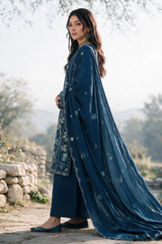 Zellbury Embroidered Khaddar Unstitched 3Pc Suit WUWQ1E30345