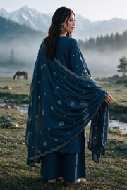 Zellbury Embroidered Khaddar Unstitched 3Pc Suit WUWQ1E30345
