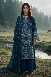 Zellbury Embroidered Khaddar Unstitched 3Pc Suit WUWQ1E30345
