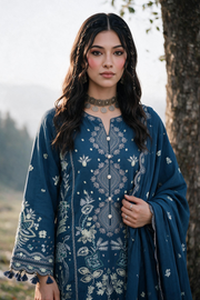 Zellbury Embroidered Khaddar Unstitched 3Pc Suit WUWQ1E30345