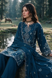 Zellbury Embroidered Khaddar Unstitched 3Pc Suit WUWQ1E30345