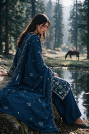 Zellbury Embroidered Khaddar Unstitched 3Pc Suit WUWQ1E30345