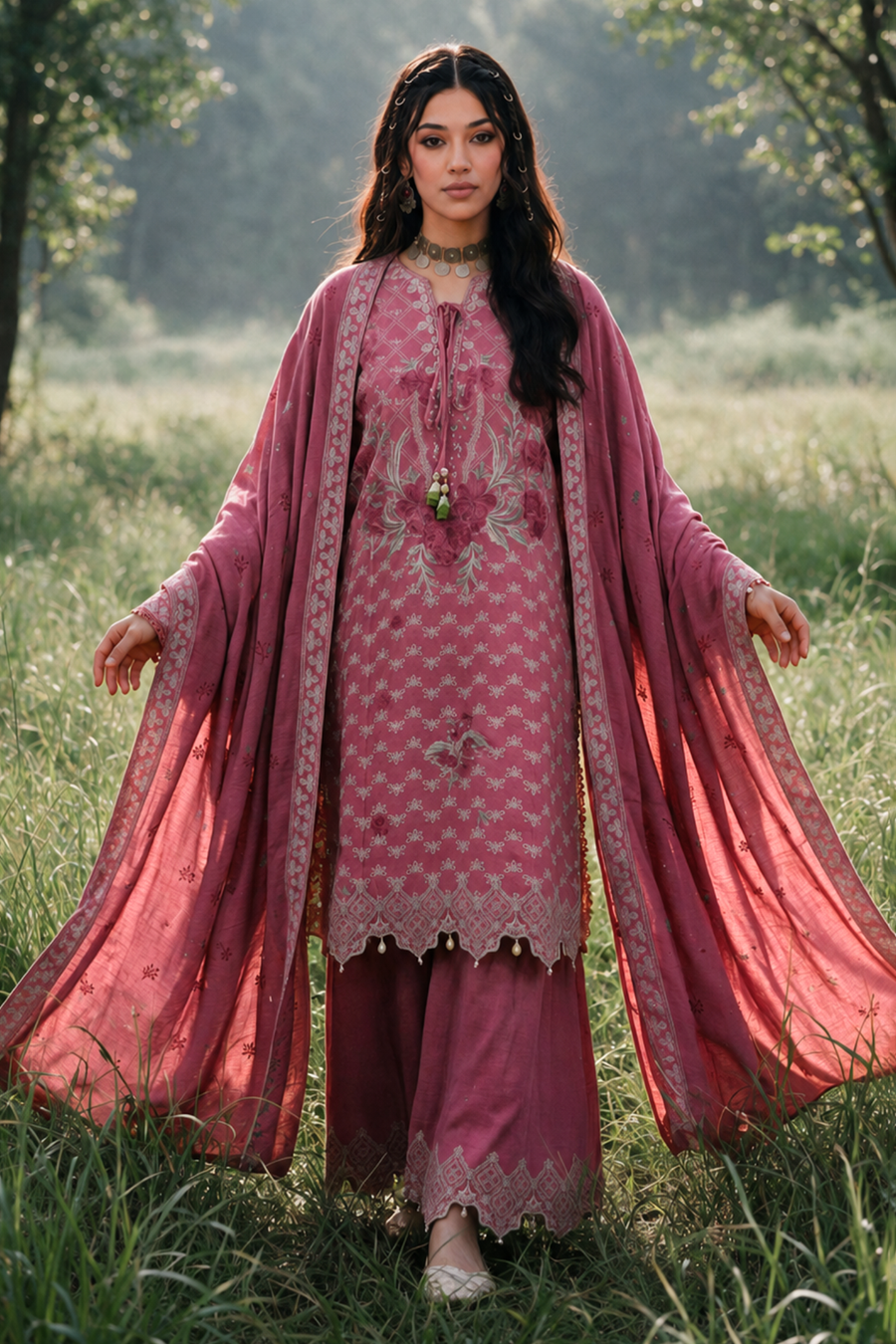 Zellbury Embroidered Khaddar Unstitched 3Pc Suit WUWQ1E30346