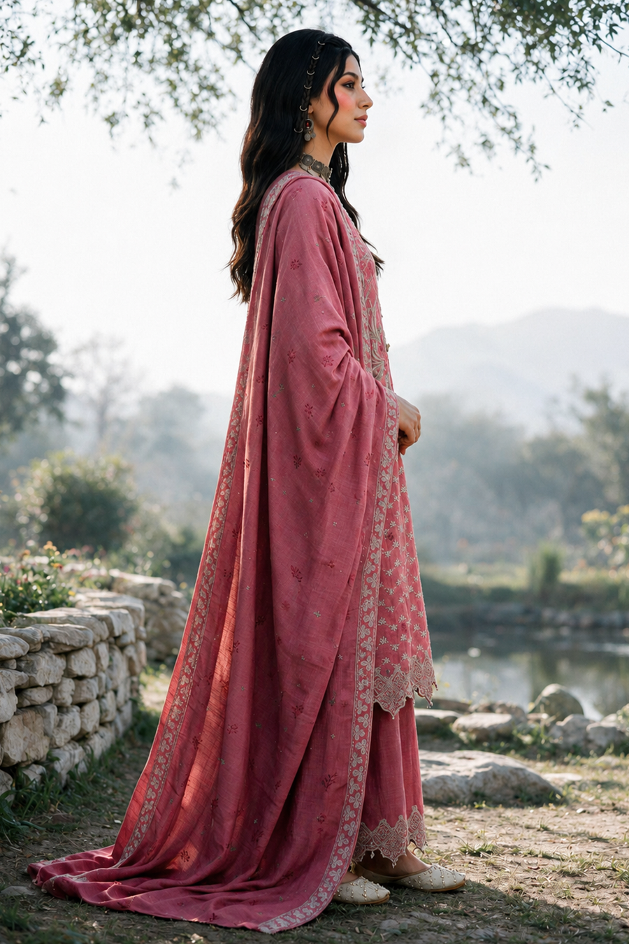 Zellbury Embroidered Khaddar Unstitched 3Pc Suit WUWQ1E30346