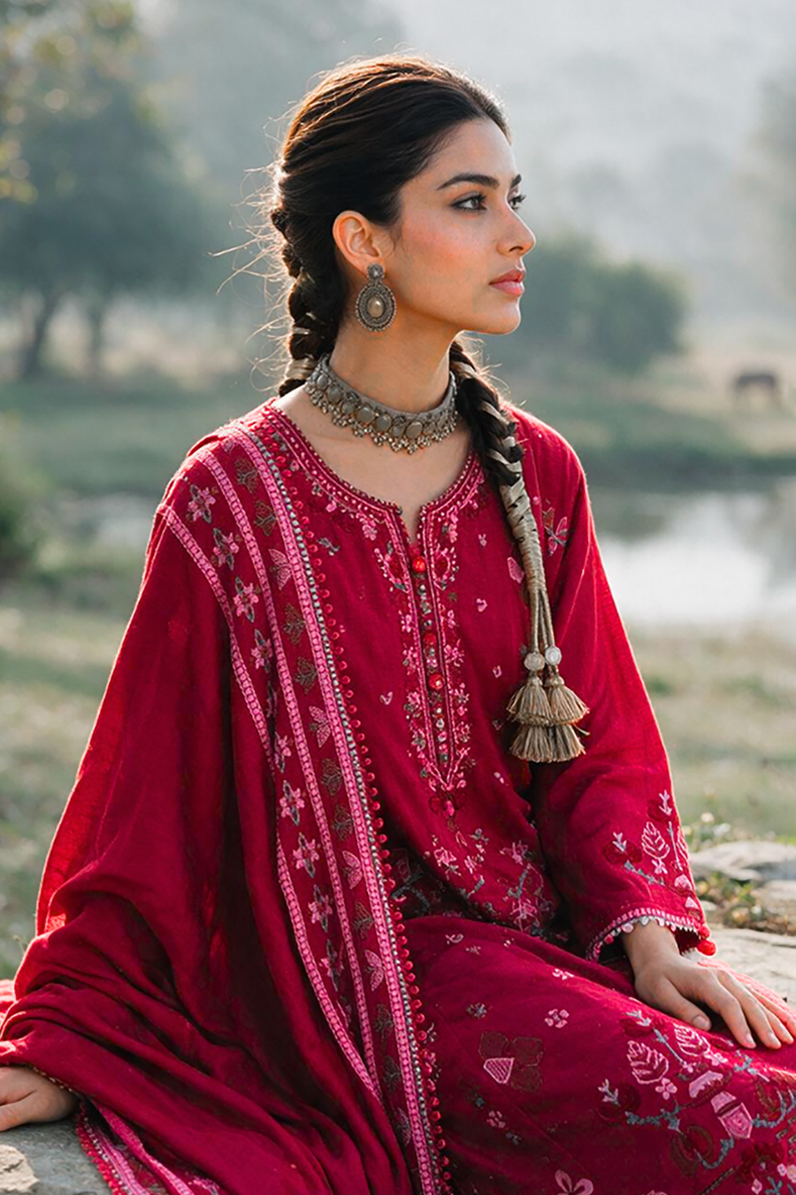 Zellbury Embroidered Khaddar Unstitched 3Pc Suit WUWQ1E30347