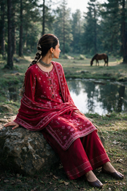 Zellbury Embroidered Khaddar Unstitched 3Pc Suit WUWQ1E30347