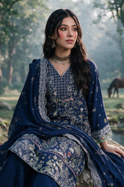 Zellbury Embroidered Khaddar Unstitched 3Pc Suit WUWQ1E30350