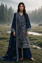 Zellbury Embroidered Khaddar Unstitched 3Pc Suit WUWQ1E30350