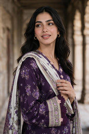 Zellbury Printed Khaddar Unstitched 3Pc Suit WUWQ1X30113