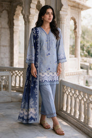 Zellbury Printed Khaddar Unstitched 3Pc Suit WUWQ1X30114