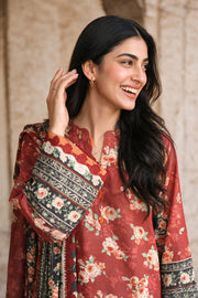 Zellbury Printed Khaddar Unstitched 3Pc Suit WUWQ1X30115