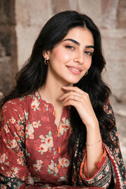 Zellbury Printed Khaddar Unstitched 3Pc Suit WUWQ1X30115