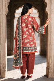 Zellbury Printed Khaddar Unstitched 3Pc Suit WUWQ1X30115