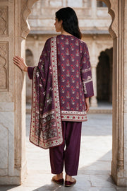 Zellbury Printed Khaddar Unstitched 3Pc Suit WUWQ1X30117
