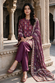 Zellbury Printed Khaddar Unstitched 3Pc Suit WUWQ1X30117