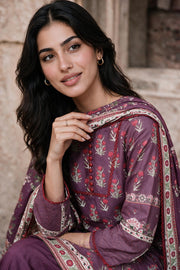 Zellbury Printed Khaddar Unstitched 3Pc Suit WUWQ1X30117