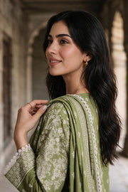 Zellbury Printed Khaddar Unstitched 3Pc Suit WUWQ1X30121