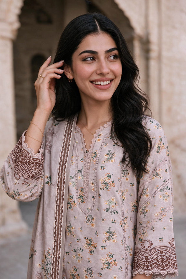 Zellbury Printed Khaddar Unstitched 3Pc Suit WUWQ1X30125