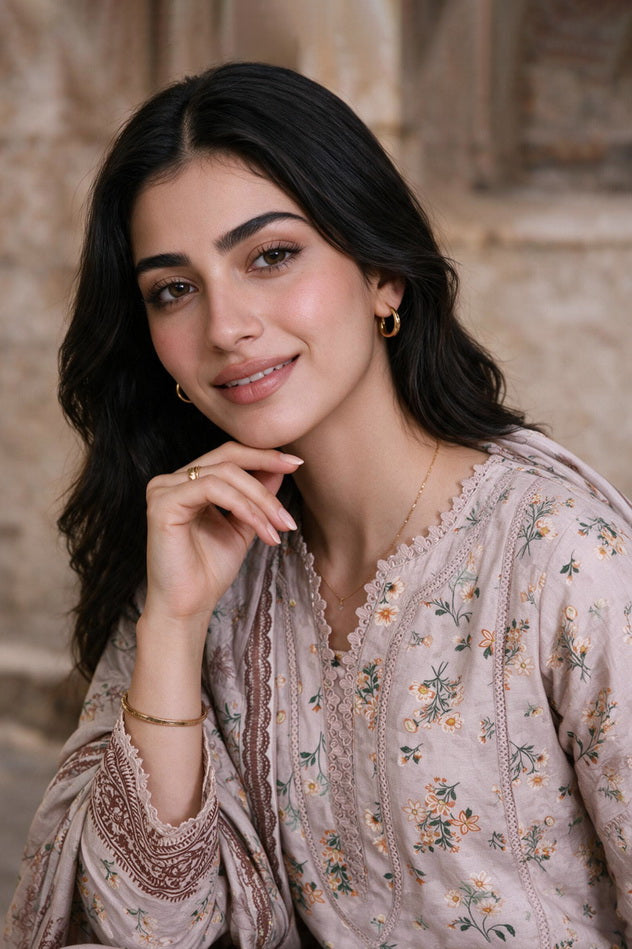 Zellbury Printed Khaddar Unstitched 3Pc Suit WUWQ1X30125