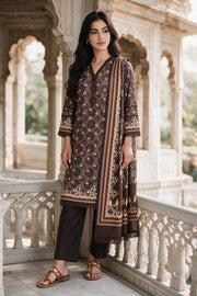 Zellbury Printed Khaddar Unstitched 3Pc Suit WUWQ1X30127