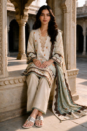 Zellbury Printed Khaddar Unstitched 3Pc Suit WUWQ1X30129