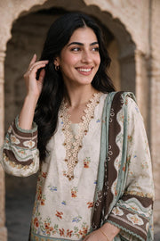 Zellbury Printed Khaddar Unstitched 3Pc Suit WUWQ1X30129