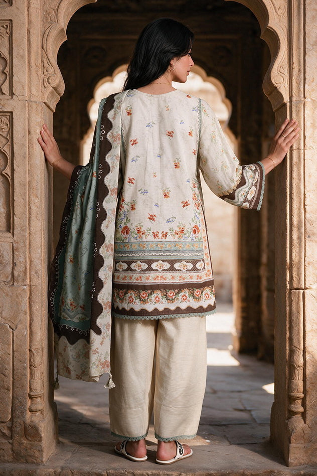 Zellbury Printed Khaddar Unstitched 3Pc Suit WUWQ1X30129