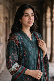 Zellbury Printed Khaddar Unstitched 3Pc Suit WUWQ1X30131