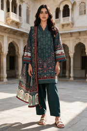 Zellbury Printed Khaddar Unstitched 3Pc Suit WUWQ1X30131