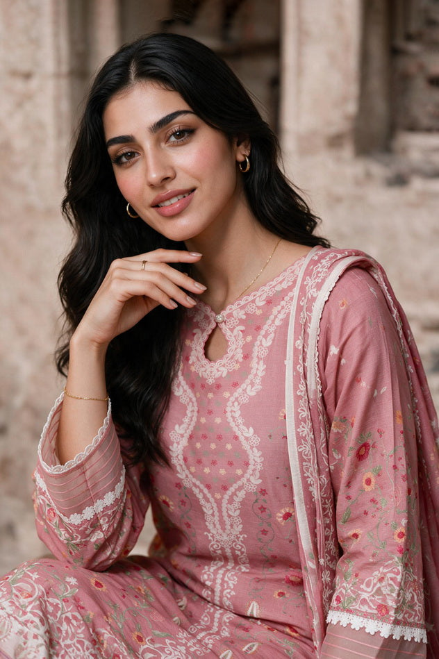 Zellbury Printed Khaddar Unstitched 3Pc Suit WUWQ1X30134