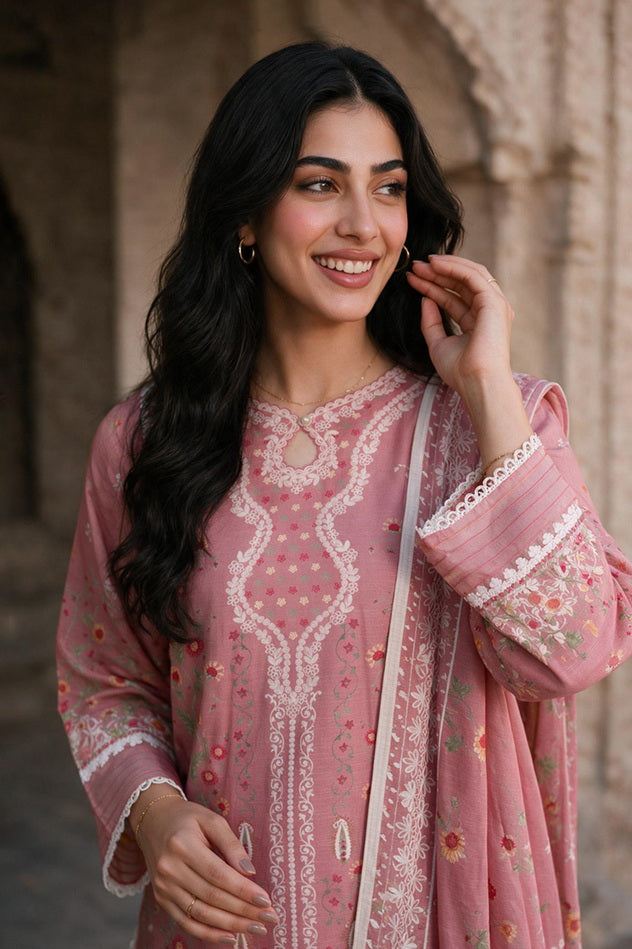 Zellbury Printed Khaddar Unstitched 3Pc Suit WUWQ1X30134