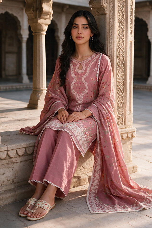 Zellbury Printed Khaddar Unstitched 3Pc Suit WUWQ1X30134
