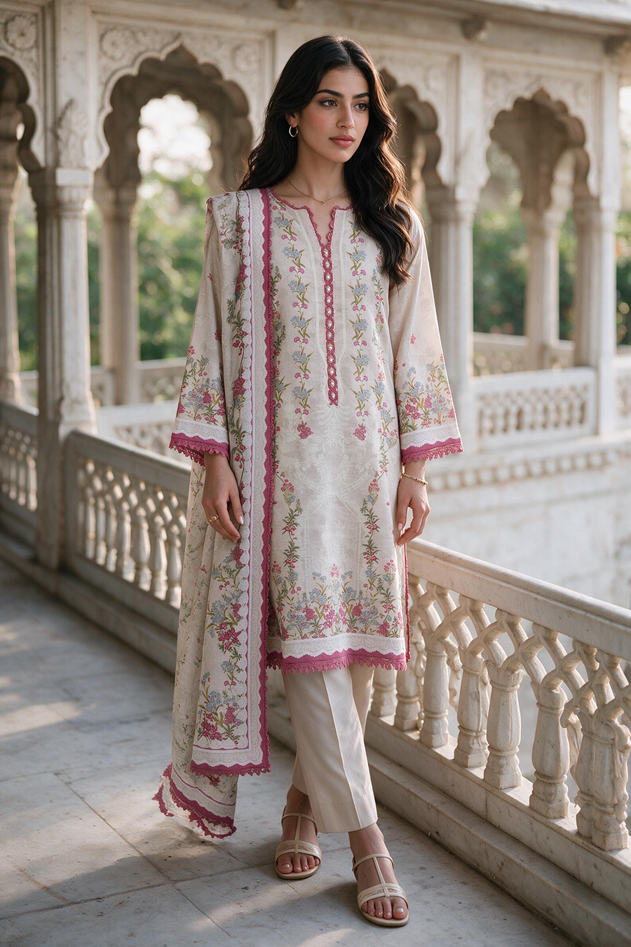 Zellbury Printed Khaddar Unstitched 3Pc Suit WUWQ1X30145