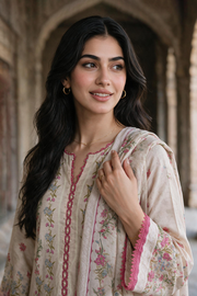 Zellbury Printed Khaddar Unstitched 3Pc Suit WUWQ1X30145