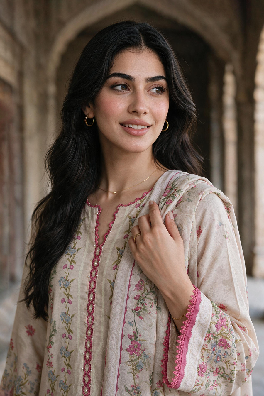 Zellbury Printed Khaddar Unstitched 3Pc Suit WUWQ1X30145