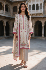 Zellbury Printed Khaddar Unstitched 3Pc Suit WUWQ1X30145