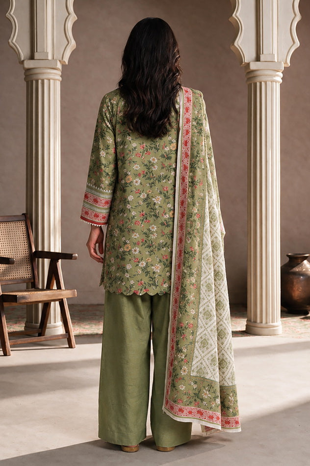 Zellbury Printed Khaddar Unstitched 3Pc Suit WUWQ1X30201