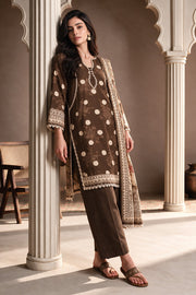 Zellbury Printed Khaddar Unstitched 3Pc Suit WUWQ1X30214