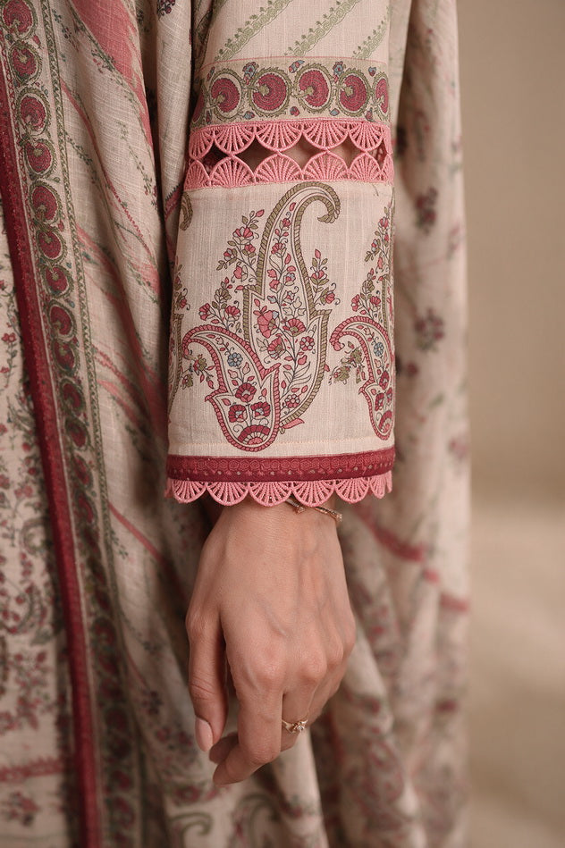 Zellbury Printed Khaddar Unstitched 3Pc Suit WUWQ1X30218