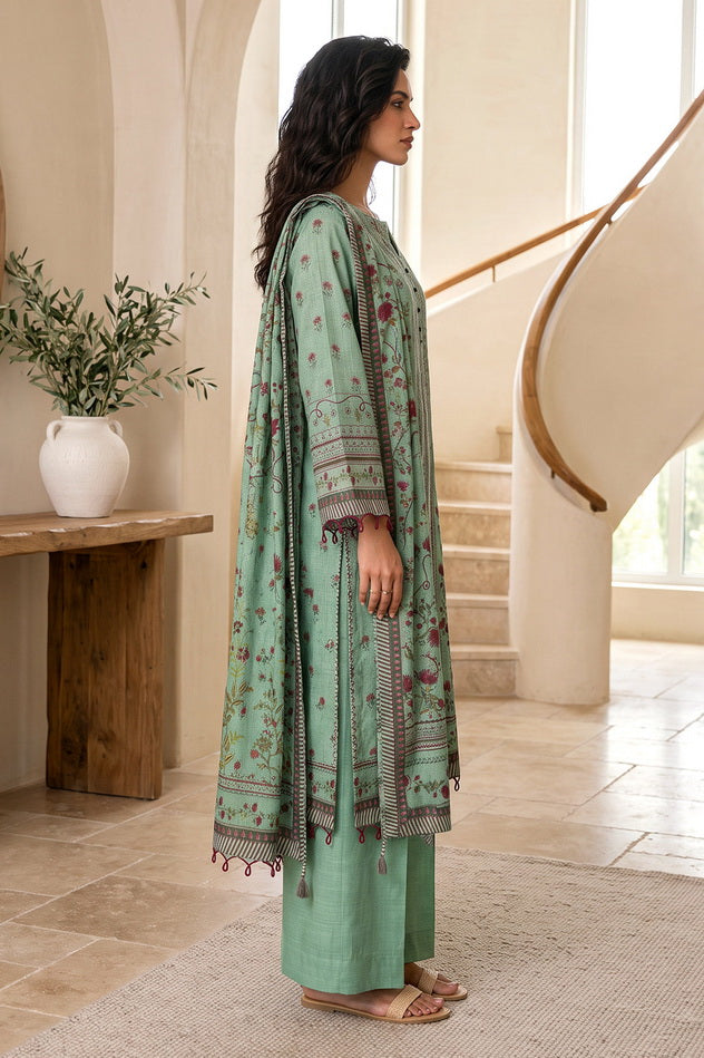 Zellbury Printed Khaddar Unstitched 3Pc Suit WUWQ1X30290