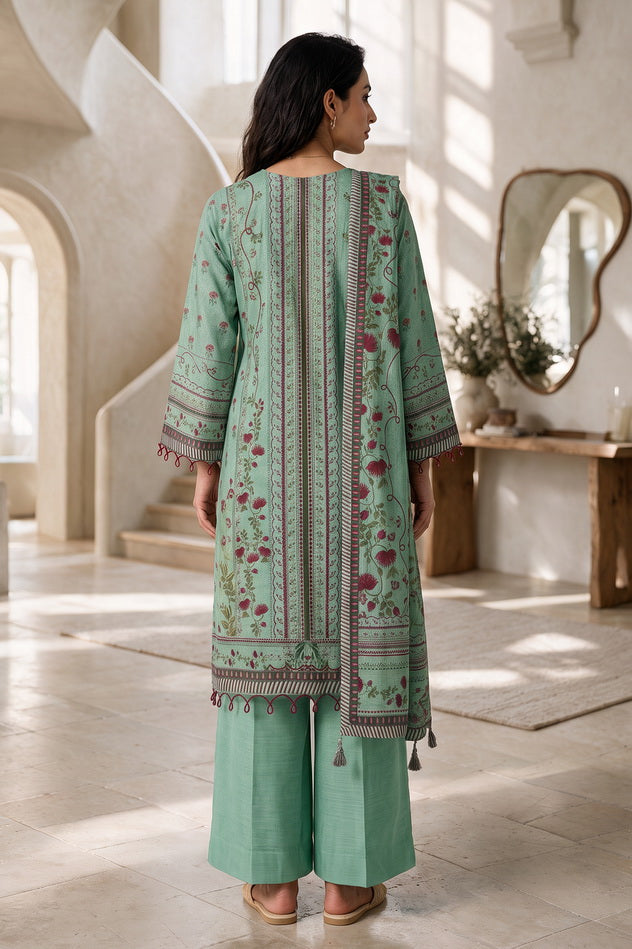 Zellbury Printed Khaddar Unstitched 3Pc Suit WUWQ1X30290