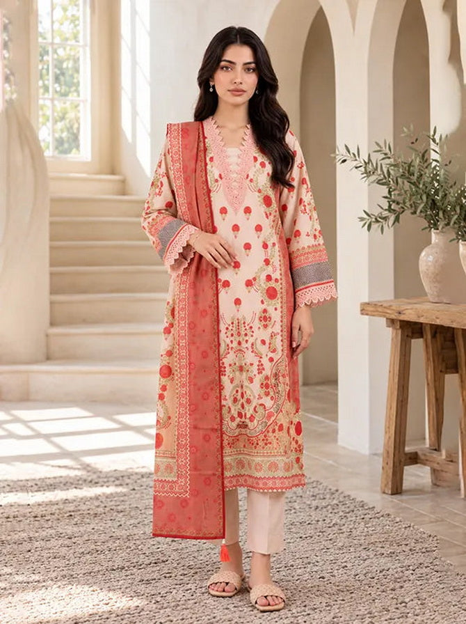 Zellbury Printed Khaddar Unstitched 3Pc Suit WUWQ1X30294