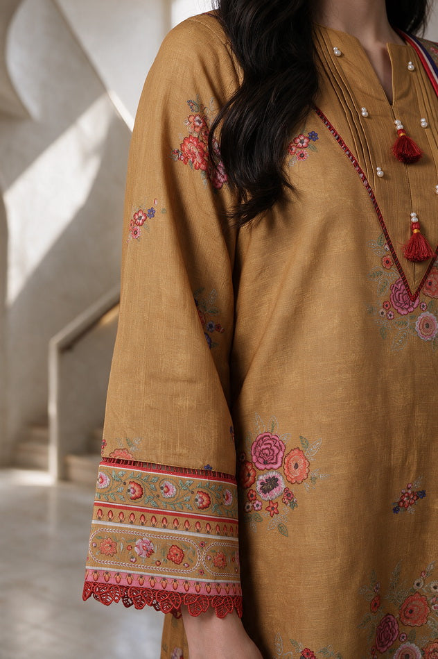 Zellbury Printed Khaddar Unstitched 3Pc Suit WUWQ1X30296