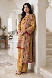 Zellbury Printed Khaddar Unstitched 3Pc Suit WUWQ1X30296