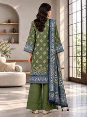 Zellbury Printed Khaddar Unstitched 3Pc Suit WUWQ1X30216