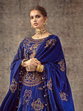 Gul Ahmed Winter Embroidered Velvet Unstitched 3Pc Suit WV-42001