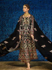 Gul Ahmed Winter Embroidered Velvet Unstitched 3Pc Suit WV-42002