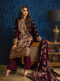 Gul Ahmed Winter Embroidered Velvet Unstitched 3Pc Suit WV-42003