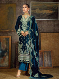 Gul Ahmed Winter Embroidered Velvet Unstitched 3Pc Suit WV-42004